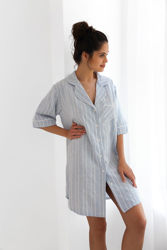 Платье-рубашка в полоску Alicia
