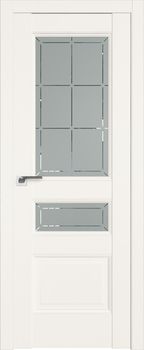 Межкомнатная дверь экошпон Profil Doors 94U дарквайт остеклённая