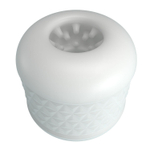 Белый сквозной мастурбатор Crystle (Цвет: белый)