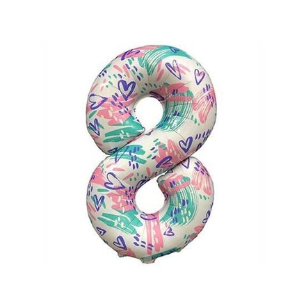 Шар цифра 8 Нежный паттерн 102 см