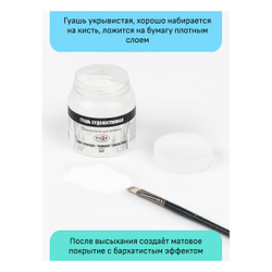 Гуашь художественная Гамма, белая титановая, 220мл 0.20.В220.009