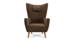 Кресло Лестер 2 Vivaldi 23 77*91*107 см, Коричневый Велюр Нераскладной Фиеста