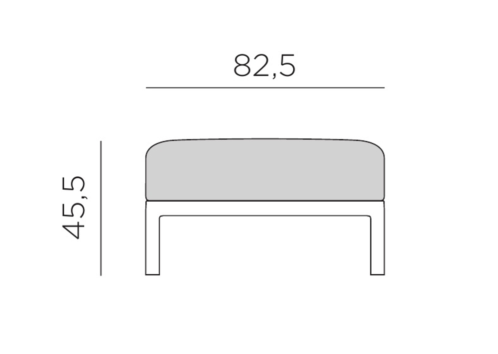 Пуф пластиковый с подушкой Nardi Maximo Pouf, терра, корица