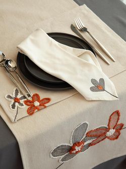 Дорожка на стол Stone flowers из коллекции Ethnic, 45х150 см