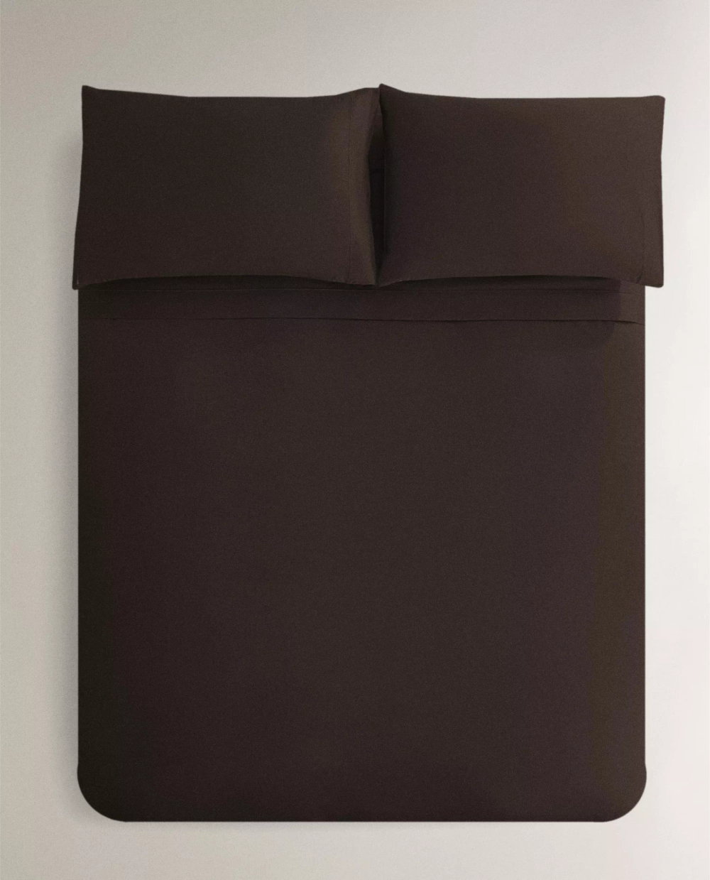 ZARA HOME (300 НИТЕЙ) ПОДОДЕЯЛЬНИК ИЗ САТИНА, КОРИЧНЕВЫЙ