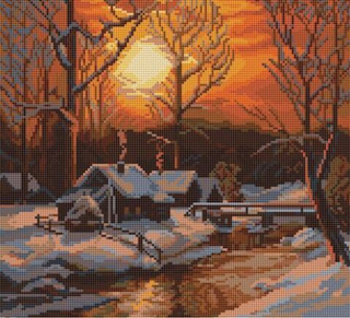 "Зимнее утро"-ПС-378 вышивка
