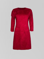 Платье Isabel 651 однотонное замшевое с бахромой на рукавах