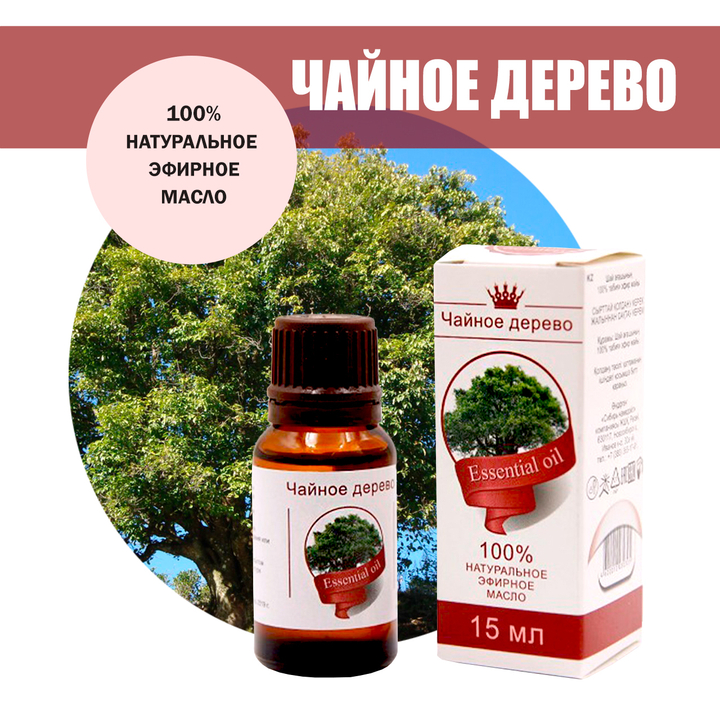 Масло эфирное Чайное дерево, флакон-капельница, 15 мл