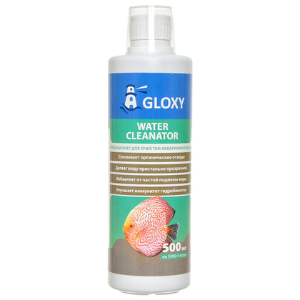 GLOXY Water Cleanator Кондиционер для очистки аквариумной воды, 500 мл на 5000 л