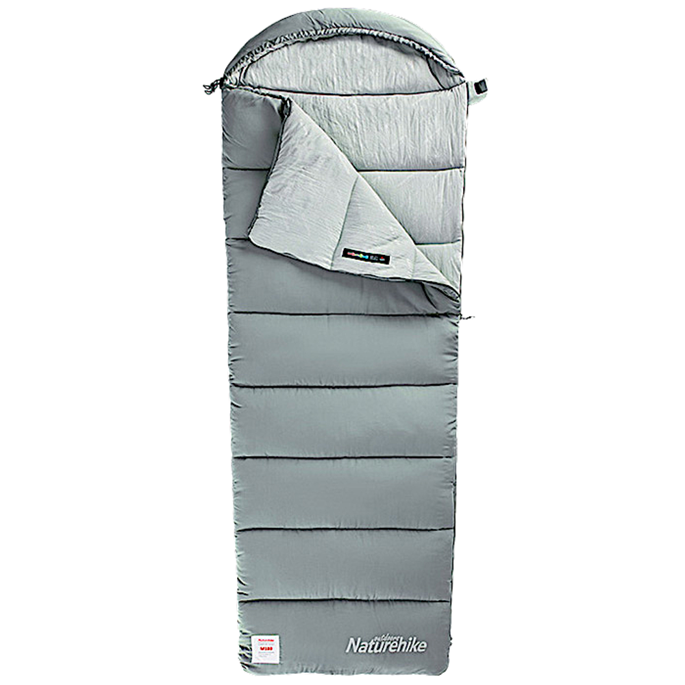 Спальный мешок Одеяло Naturehike CNK2350WS023 M400 ( 220 х 80см 1.85кг +1/-4/-18 ) Ультралёгкий хлопковый с капюшоном -