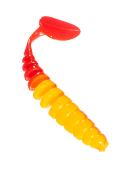 Приманка ZUB-SHAD 100мм(4")-4шт, (цвет 011) желтое тело-красный хвост