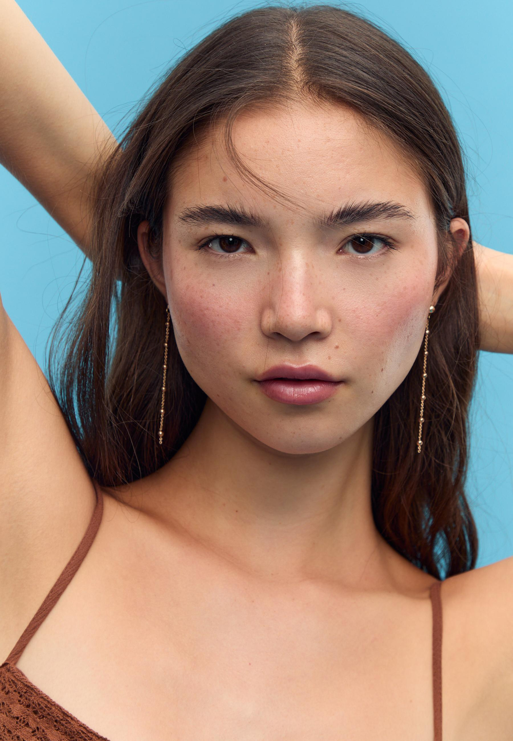 STRADIVARIUS Набор из 9 пар сережек в форме сердца и колец, золотой