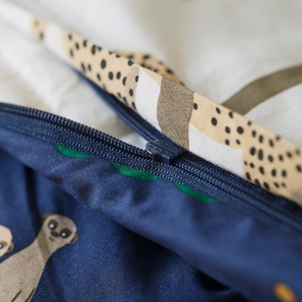 САНДЛЕПАРЕ SANDLОPARE Пододеяльник и наволочка 150x200/50x60 см, звери/саванна