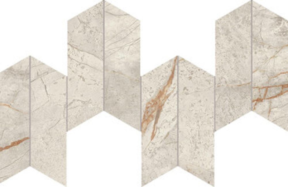 Мозаика Marvel Diva White Everest Mosaico Chevron Velvet (AYD4)