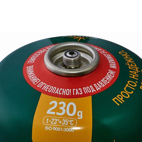 Баллон газовый STANDARD резьбовой для портативных приборов (TBR-230) TOURIST