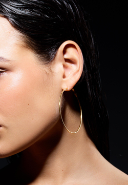 STRADIVARIUS Водонепроницаемые серьги-кольца, желтый