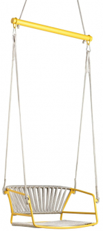Качели плетеные Scab Design Lisa Swing, желтый, серебристый