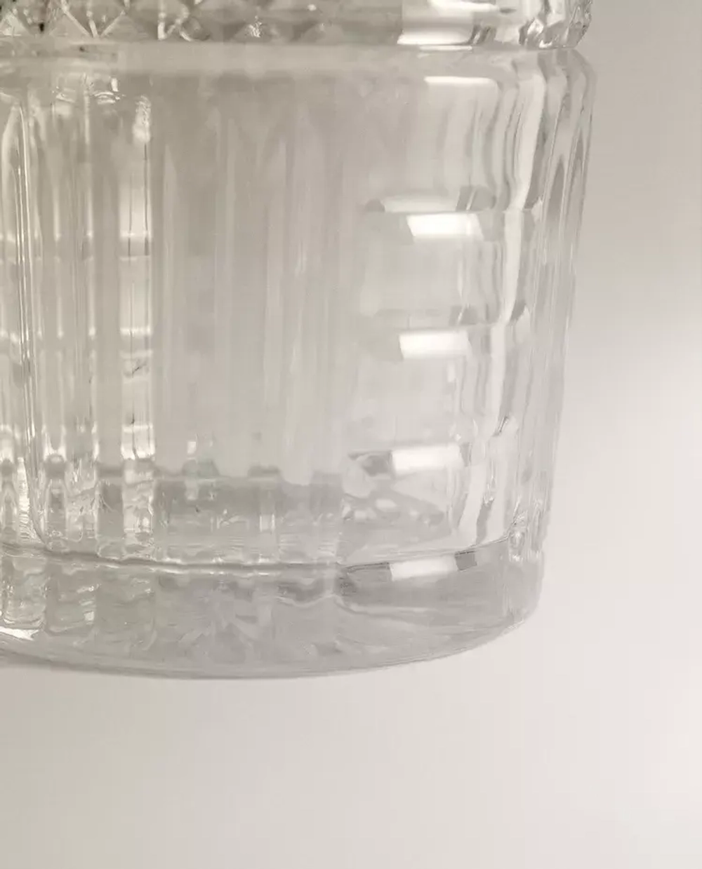 ZARA HOME СТАКАН ИЗ СТЕКЛА С РЕЛЬЕФНЫМ УЗОРОМ, ПРОЗРАЧНЫЙ