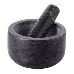 Ступка Marm, 12,7х7,6 см, черный мрамор