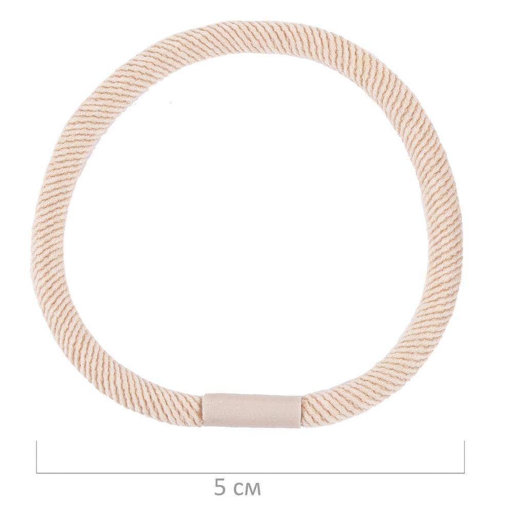 Резинки для волос НАБОР 6 шт., 0,4х14 см, чёрный, коричневый, бежевый, MONTE VITA, 457043