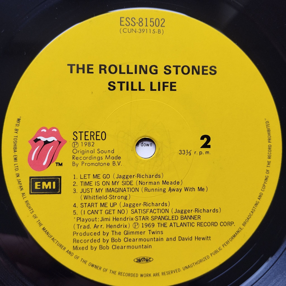 Винтажная виниловая пластинка LP The Rolling Stones Still Life (American Concert 1981) (Japan 1982) (Obi) Twenty Flight Rock