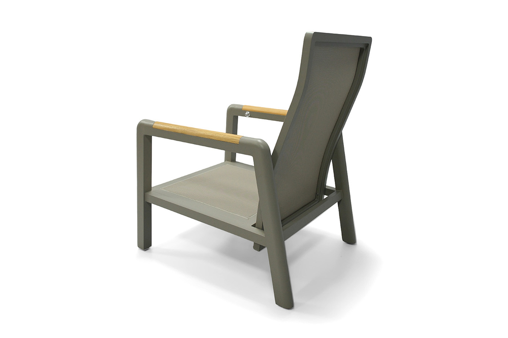 "Бари" кресло, каркас алюминий, цвет светло-серый