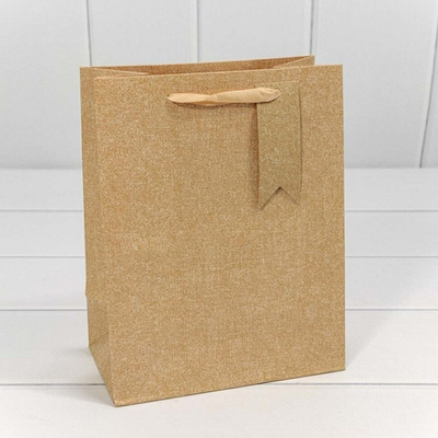 Пакет бумажный 18*23*10см с ручками "Премиум" микс