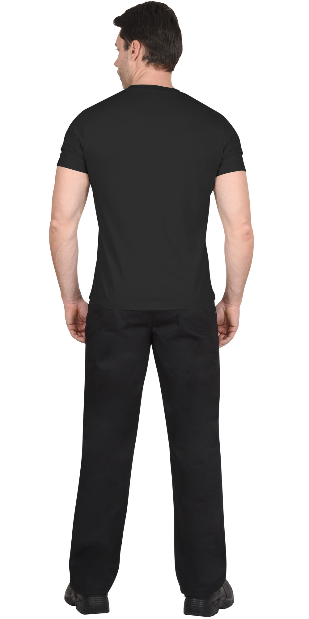 Футболка эластан 5% черный 160 г/м2