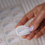 Термонаклейки детские Котик (серый), 18 шт