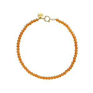 Колье из бусин камня ( orange aventurine )