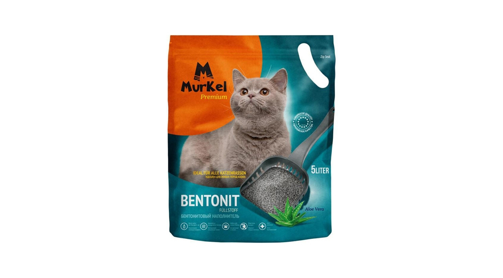 Murkel Бентонитовый наполнитель Алоэ Вера 5 л.