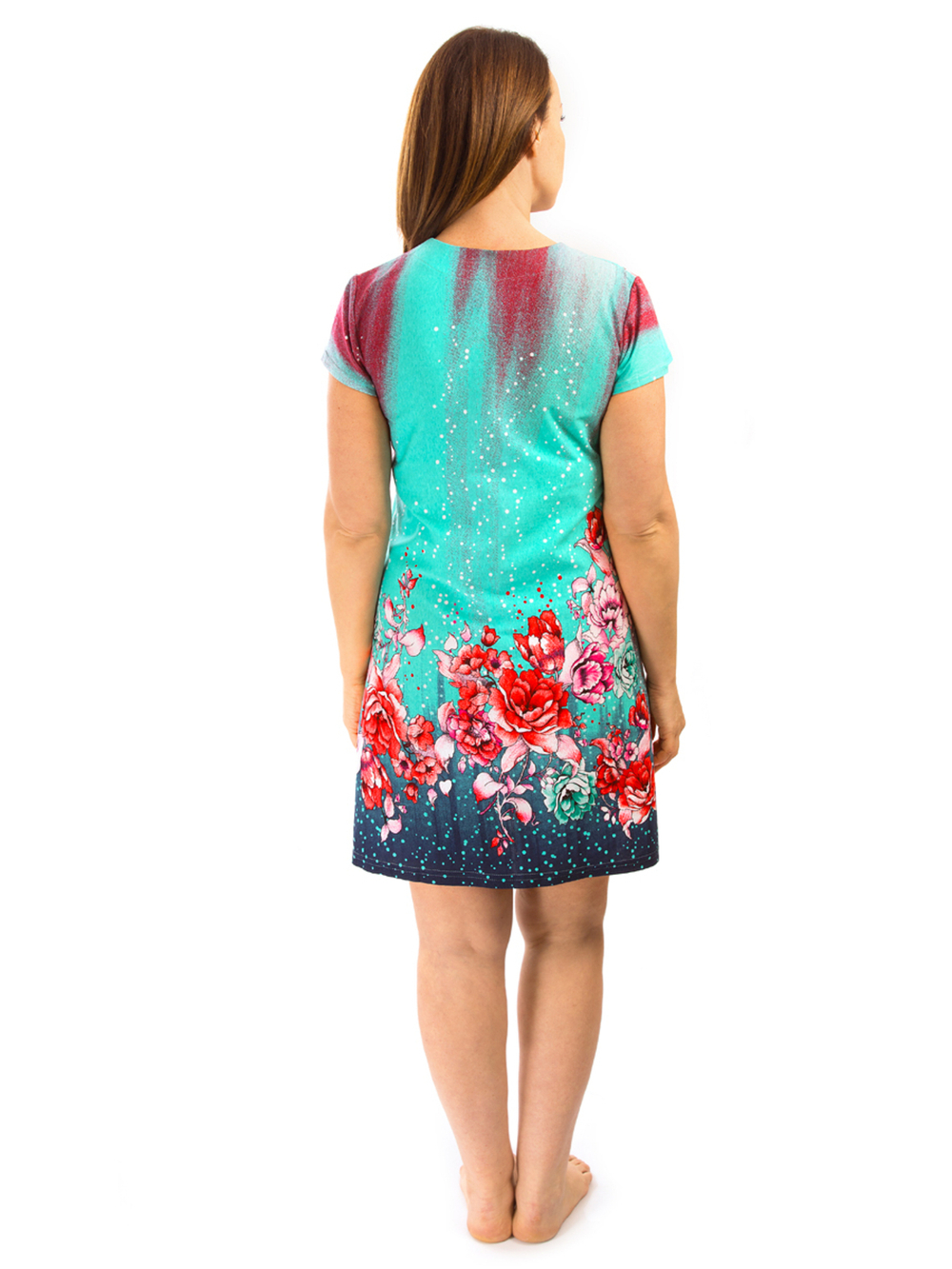 Халат Х-047/зеленыерозы