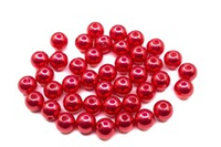 Бусины пришивные акрил, Ø 8 мм, 500 гр, красный