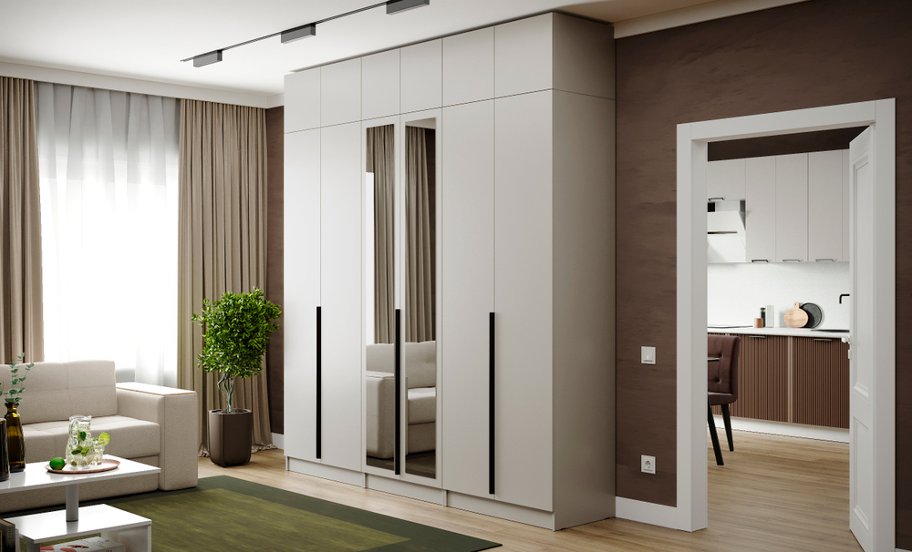 Шкаф Мадрид (0,75) с зеркалом кашемир