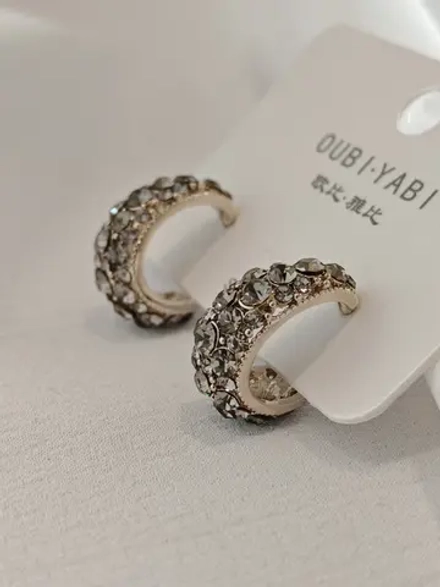 Серьги OUBI·YABI «Бриллианс Volume» Silver