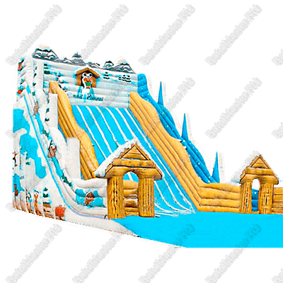 Батут "Зимняя горка Снежный дом"16m*8m*12m