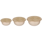 Комплект мисок «Palermo» 3 шт. (1,2л+2,1л+3,2л) с крышками с декором (бесцветный флэк)