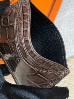 Картхолдер Hermes из кожи крокодила
