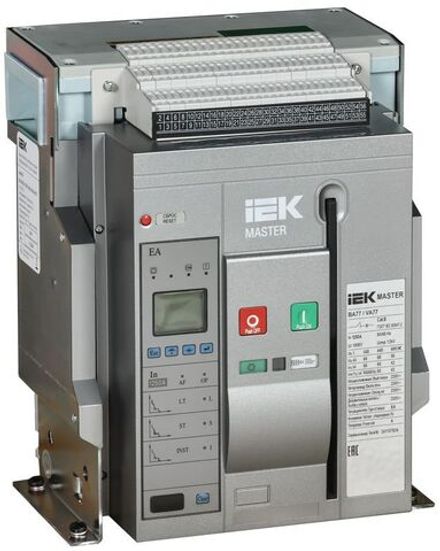 Выключатель автоматический воздушный 3п A 1250А 65кА AC ВА77 F3P EA стац. с комплектом аксессуаров MASTER IEK MI-ACB10-3FA-065-1250-ACF