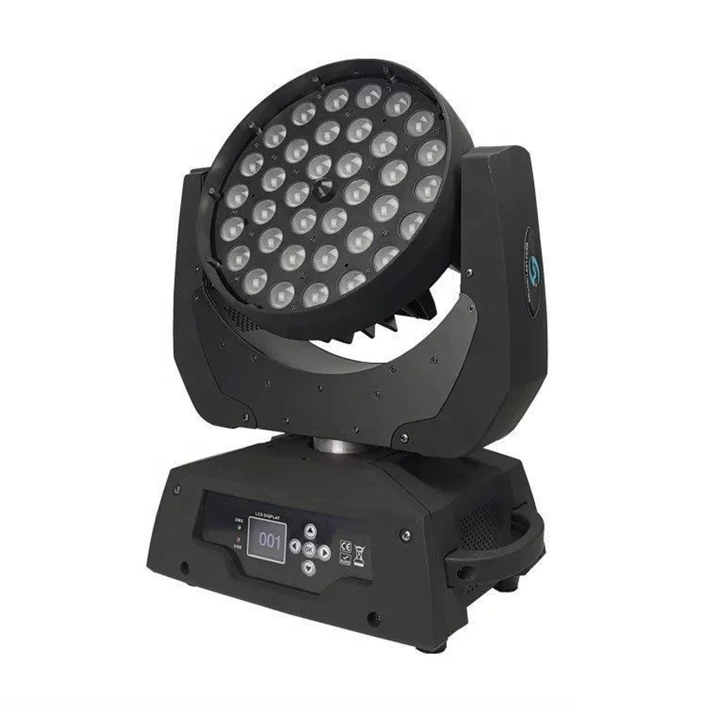 Вращающаяся голова 36x18W WASH ZOOM Moving Head RGBWA+UV