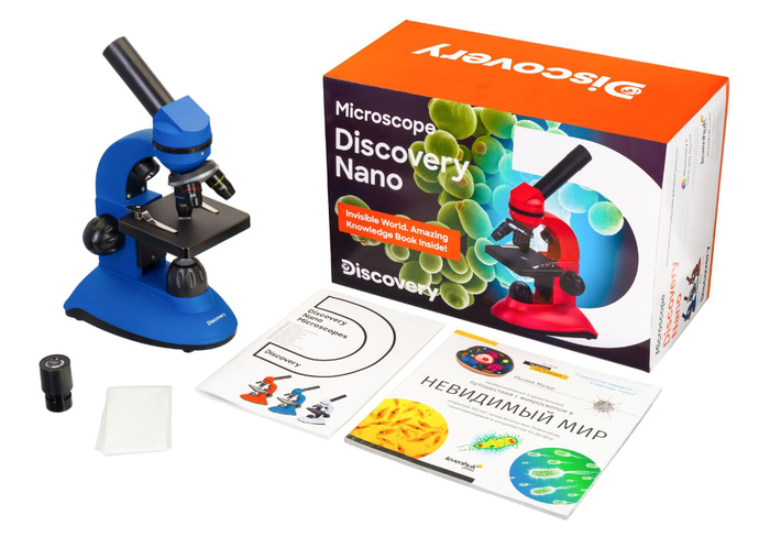 Микроскоп Levenhuk Discovery Nano Gravity с книгой