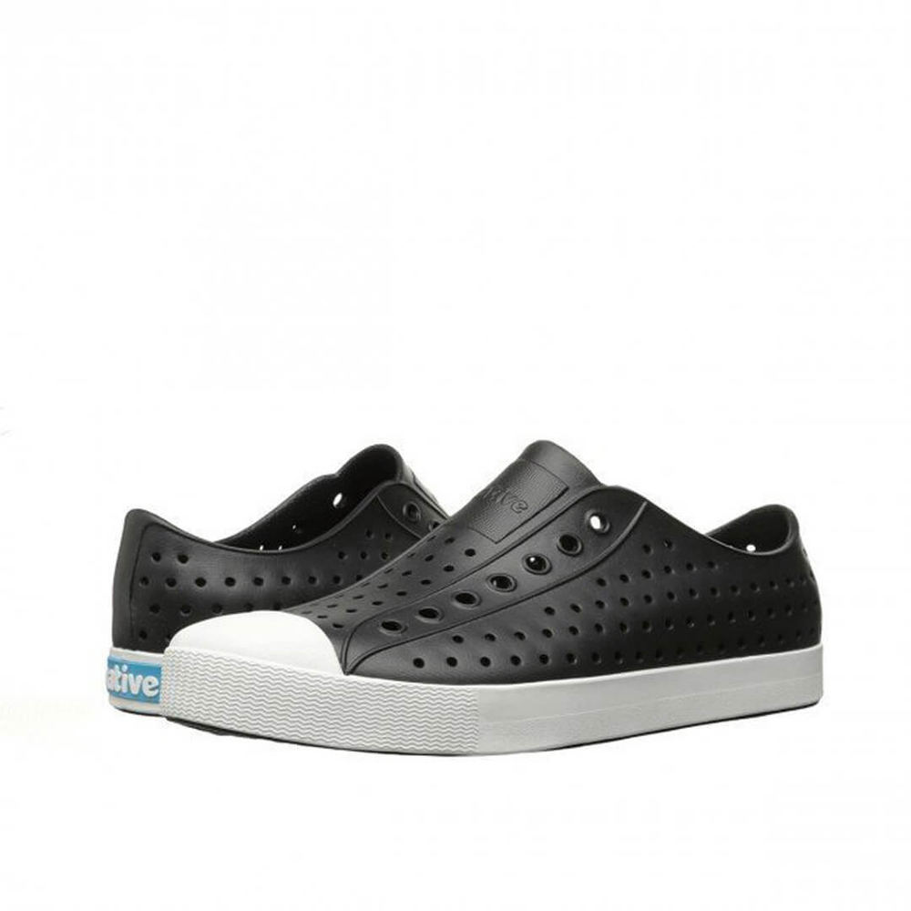 Резиновые кеды Native Jefferson Jiffy Black Shell White черные