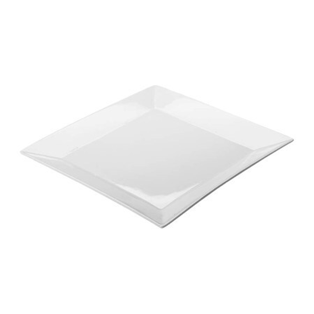 Тарелка квадратная плоская 210*210мм 1/3шт белая