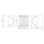 Ручка для раздвижных дверей SH.QUADRO55.010 CP-8 хром