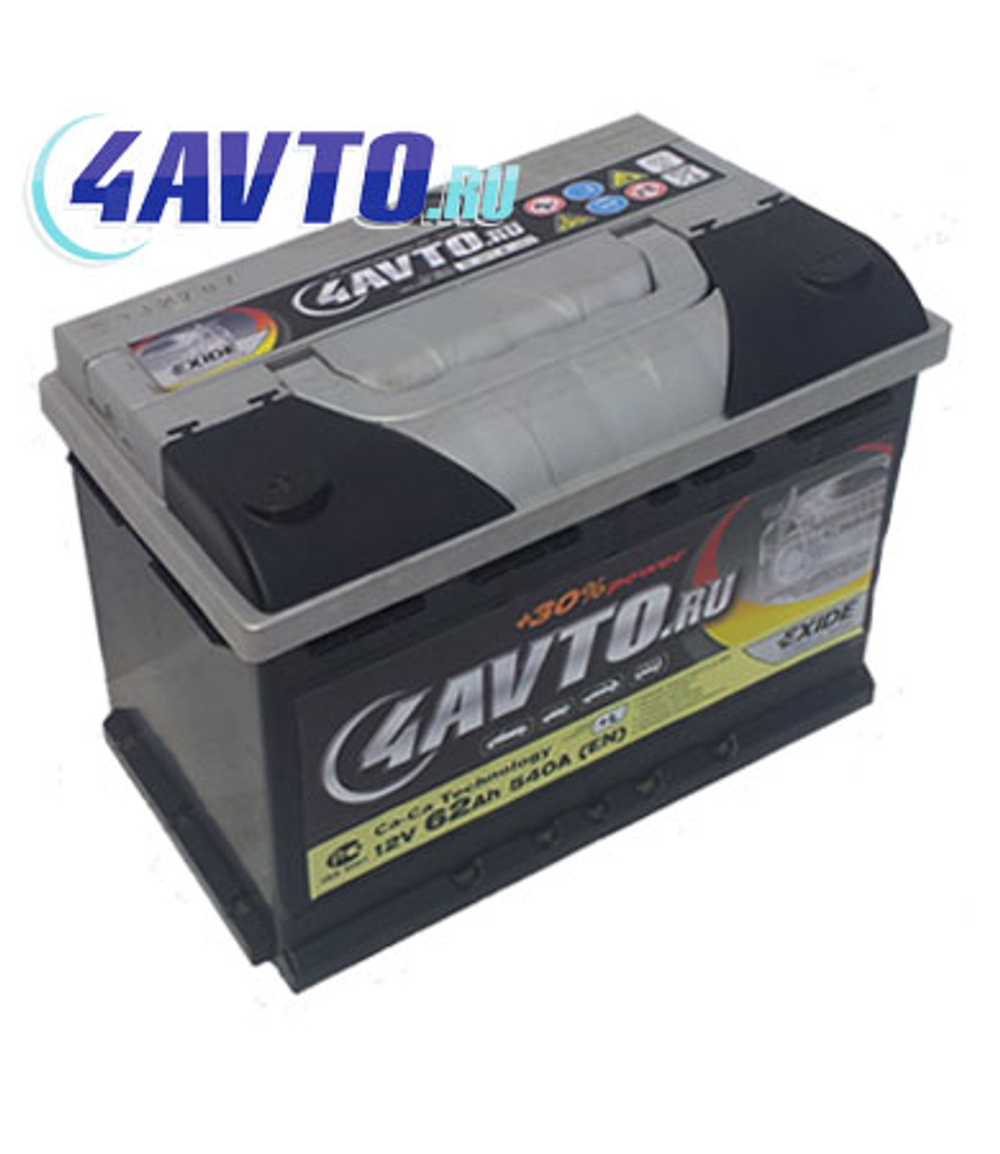 Аккумулятор 6СТ-62 А.ч., п.п., L+, 4AVTO.RU