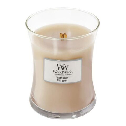 Свеча ароматическая WoodWick White Honey маленькая 85 г.