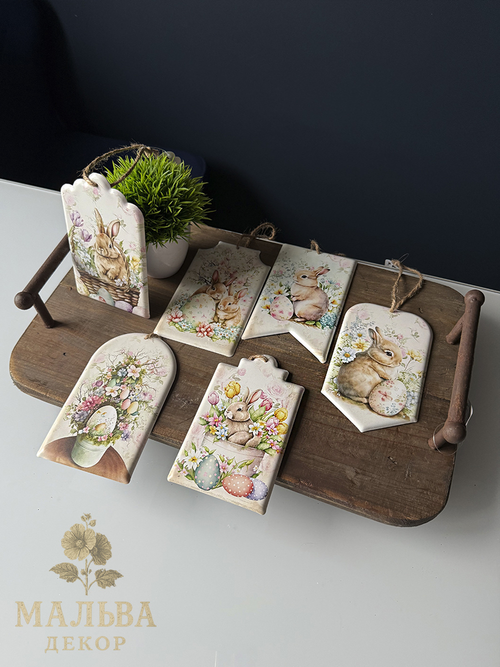 Декор подвесной "Милый кролик" в ассортименте 9x15 см