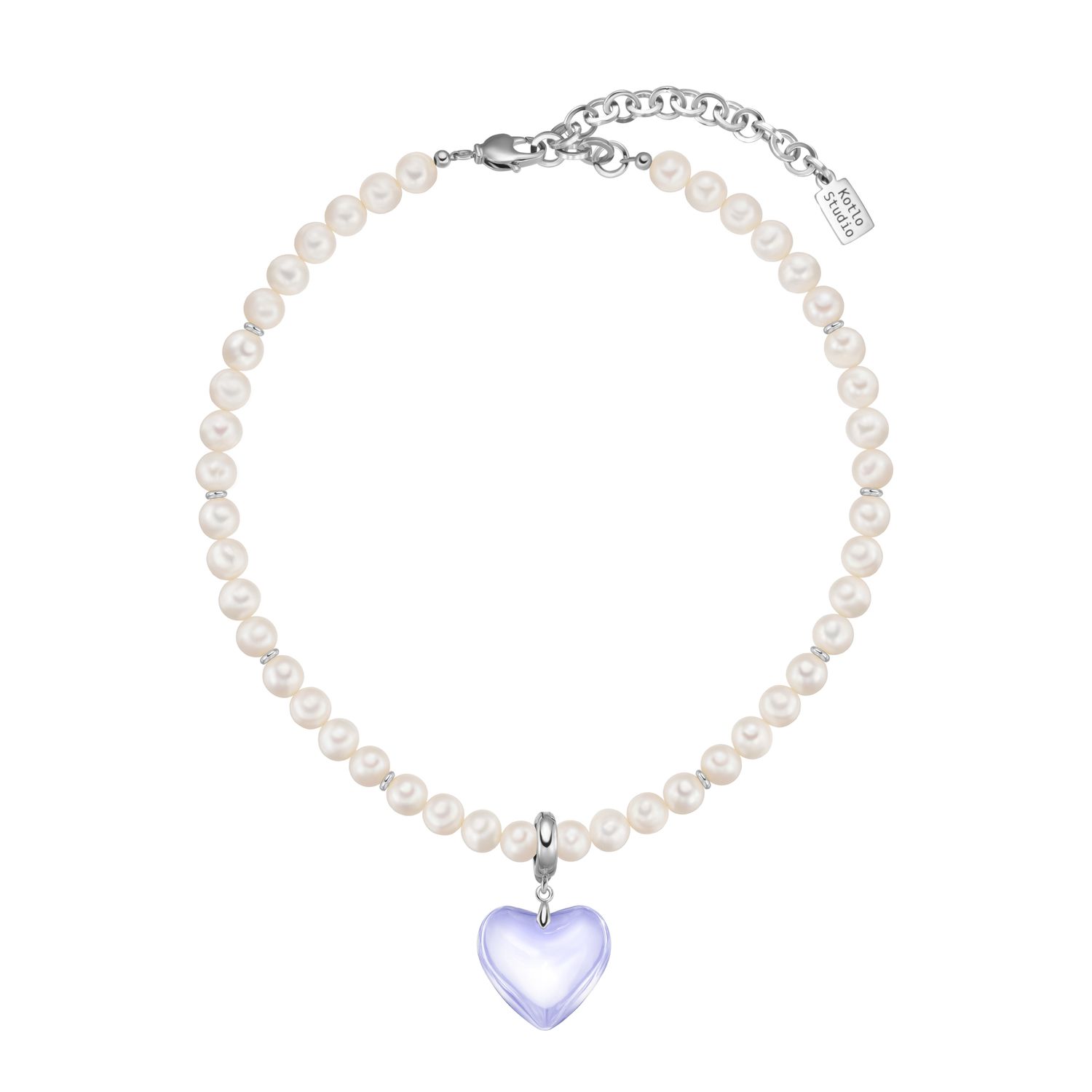 Чокер Classic Heart Light Blue-Silver Choker