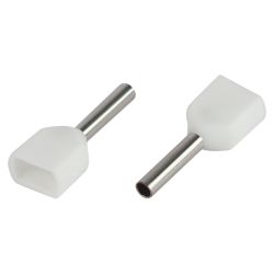 Наконечник-гильза ЭРА NO-225-10 двойной НШвИ 0.5-8 с изолированным фланцем упаковка 10 шт