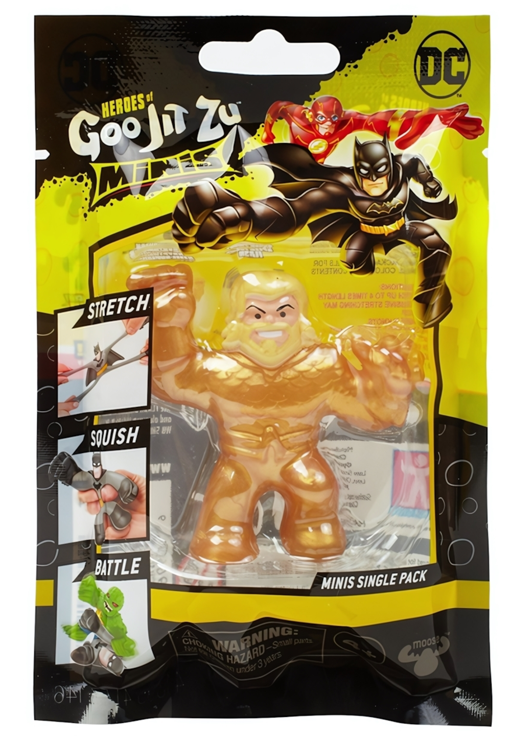 Гуджитсу Мини Игрушка Аквамен золотой DC тянущаяся фигурка (Росмэн)